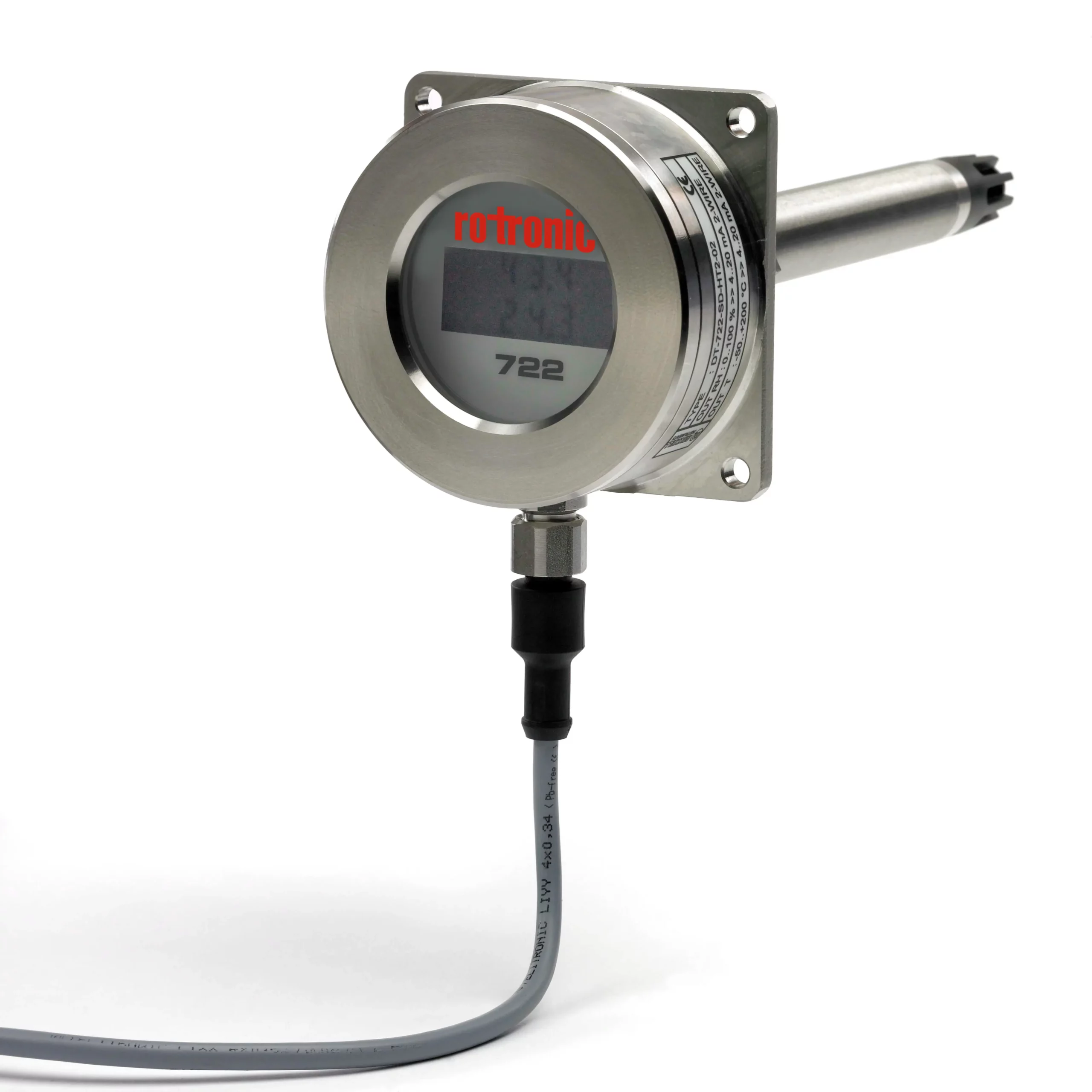 Heavy Duty Humidity and Temperature Transmitter - Rotronic DT722